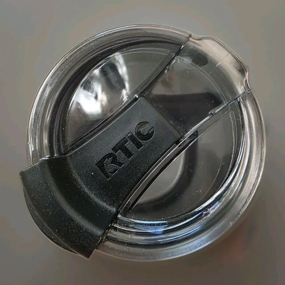 Rtic Rambler Wine Tumbler Stainless Steel w  Lid Gray Travel 10 oz Company Logo